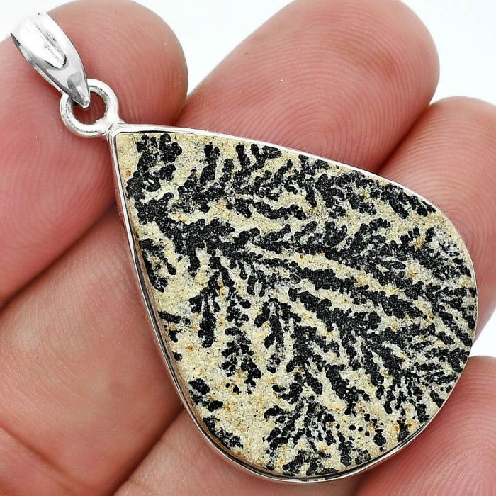 Germany Psilomelane Dendrite Pendant SDP157363 P-1001, 24x32 mm