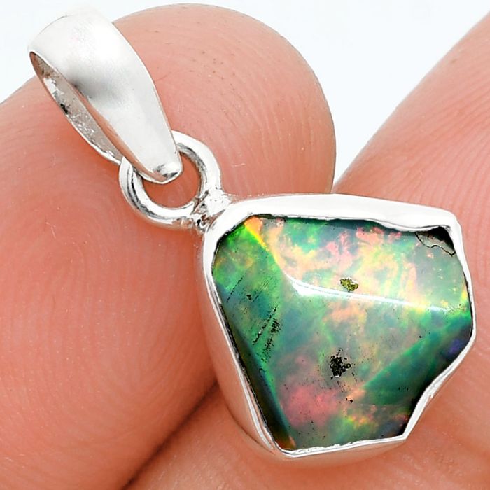 Ethiopian Opal Rough Pendant SDP157379 P-1001, 12x12 mm