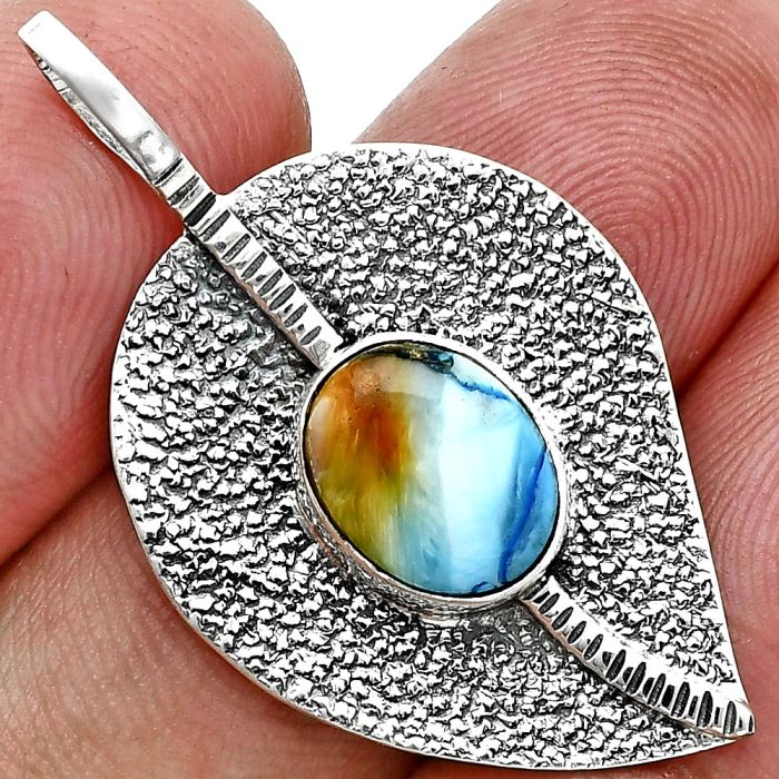 Spiny Oyster Turquoise Pendant SDP157385 P-1218, 8x10 mm