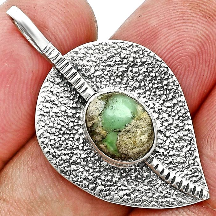 Utah Variscite Pendant SDP157406 P-1218, 8x10 mm