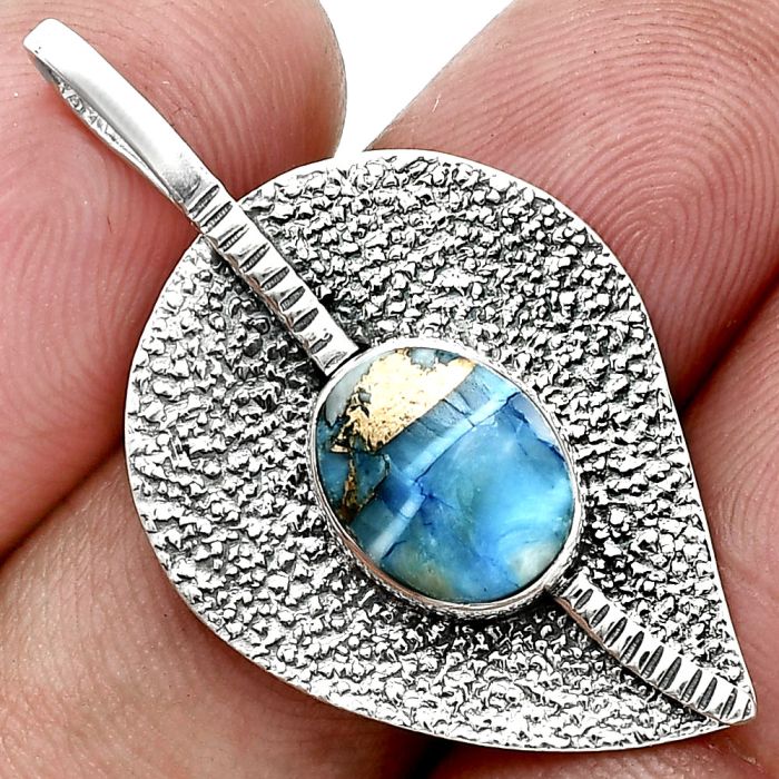 Spiny Oyster Turquoise Pendant SDP157417 P-1218, 8x10 mm