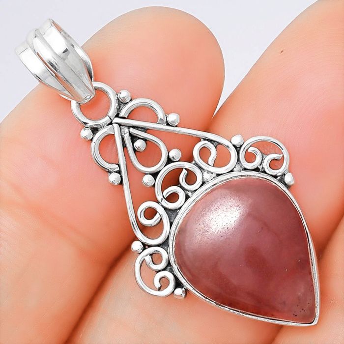 Natural Guava Quartz - Brazil Pendant SDP76255 P-1541, 13x16 mm