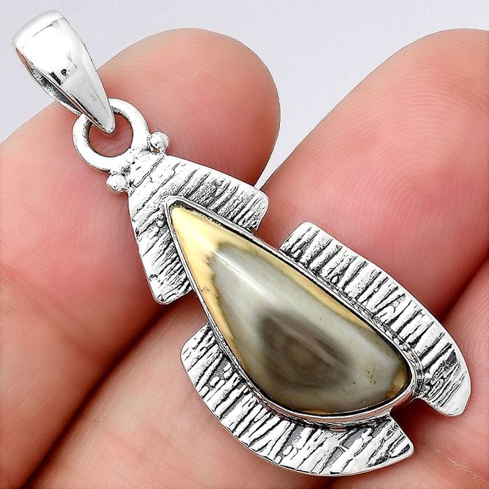 Natural Imperial Jasper Pendant SDP77576 P-1705, 8x21 mm