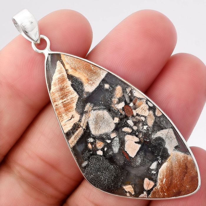 Natural Tabu Jasper Pendant SDP79071 P-1001, 24x47 mm