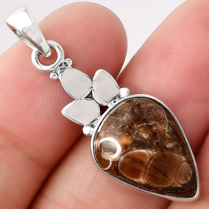 Natural Turtella Jasper - USA Pendant SDP81077 P-1694, 13x18 mm