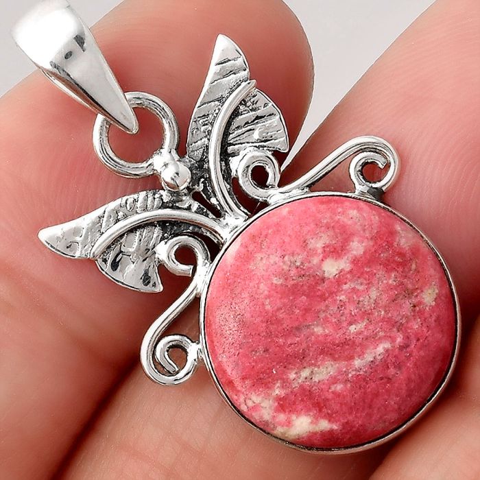 Natural Pink Thulite - Norway Pendant SDP81268 P-1547, 15x15 mm