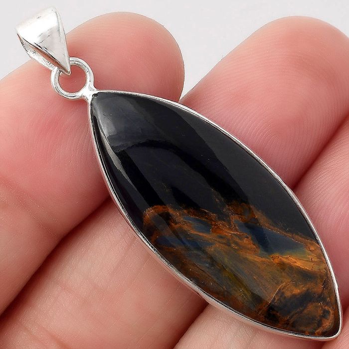 Natural Pietersite - Namibia Pendant SDP82343 P-1001, 15x36 mm