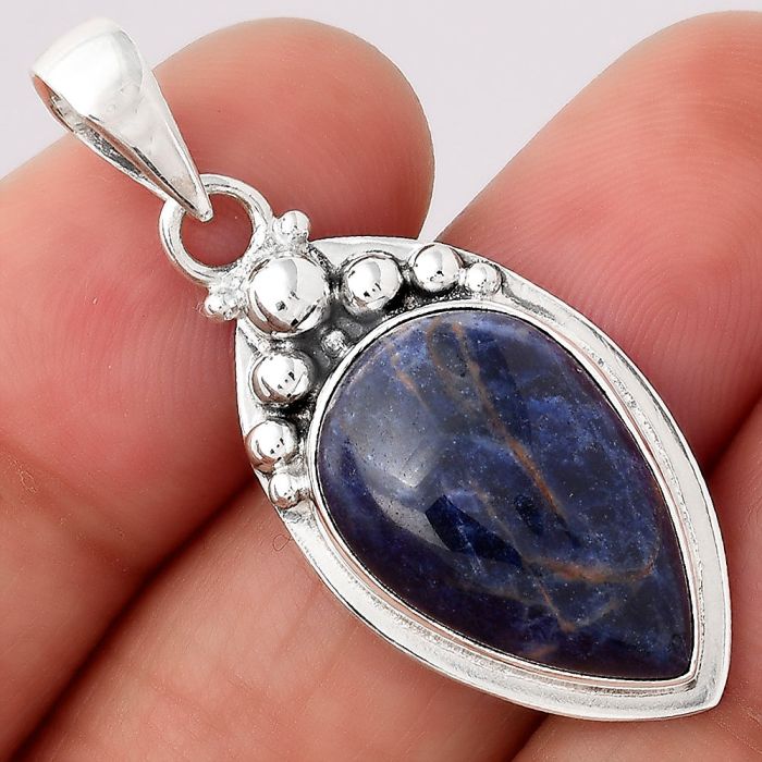 Natural Sodalite Pendant SDP84064 P-1350, 13x19 mm