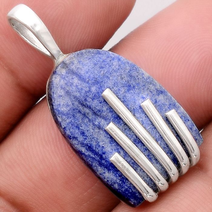 Natural Dumortierite Quartz Pendant SDP86990 P-1559, 16x24 mm