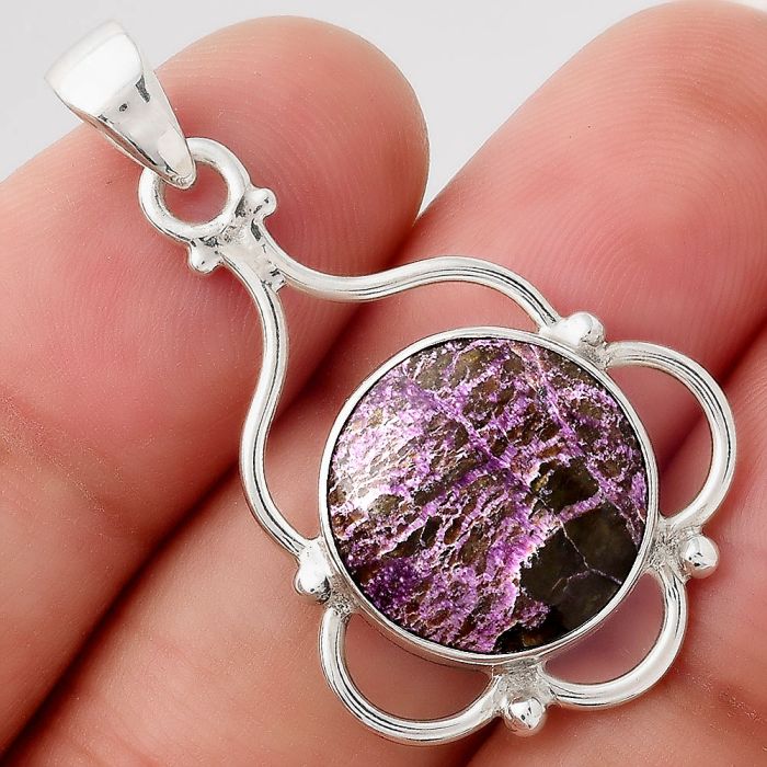 Natural Purpurite - South Africa Pendant SDP89090 P-1646, 14x14 mm