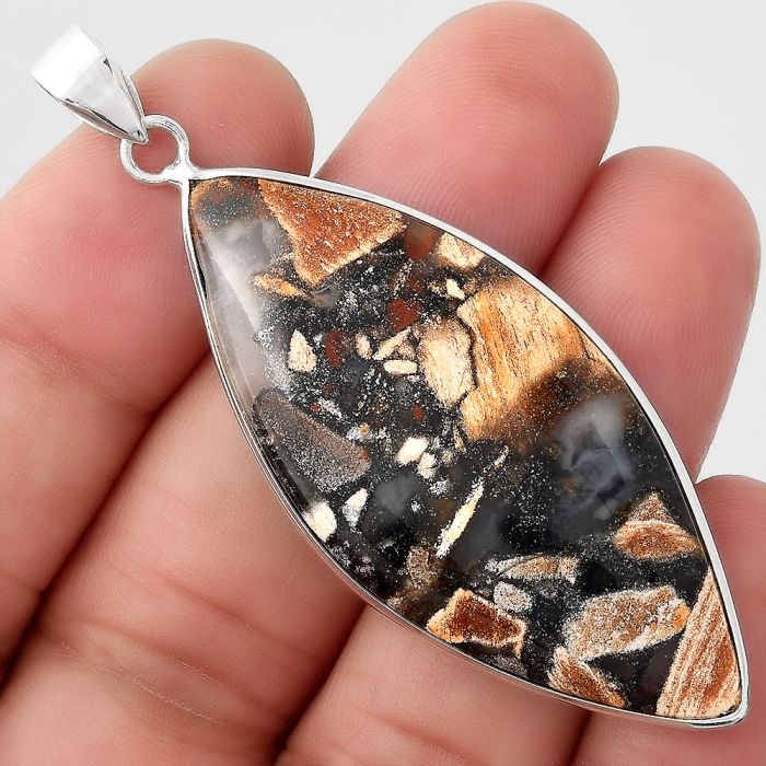 Natural Tabu Jasper Pendant SDP89400 P-1001, 22x49 mm