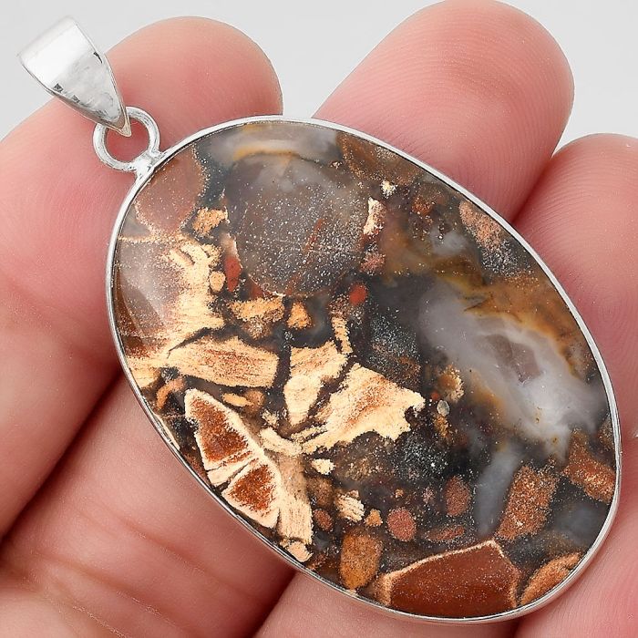 Natural Tabu Jasper Pendant SDP89499 P-1001, 27x40 mm