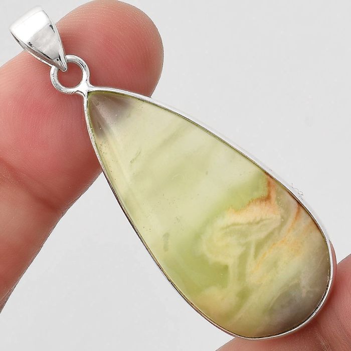 Natural Serpentine Pendant SDP89553 P-1001, 17x36 mm