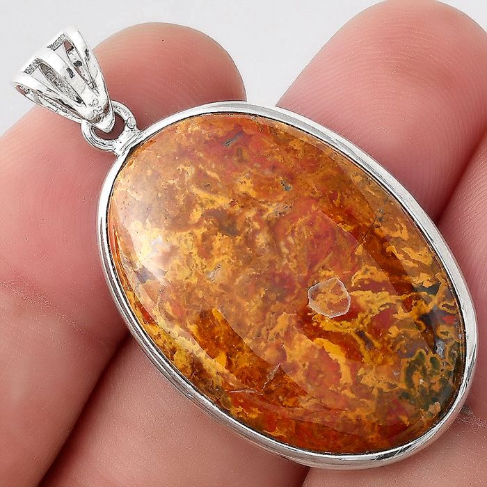 Natural Rare Cady Mountain Agate Pendant SDP92796 P-1001, 21x31 mm