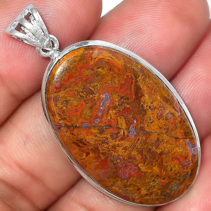 Natural Rare Cady Mountain Agate Pendant SDP92940 P-1001, 21x36 mm