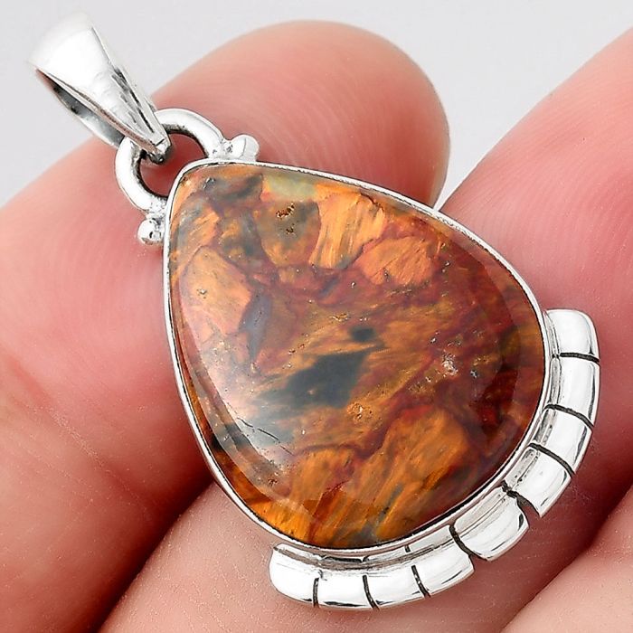 Natural Pietersite - Namibia Pendant SDP93121 P-1415, 14x21 mm