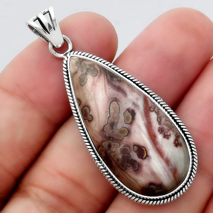 Natural Coffee Bean Jasper Pendant SDP94686 P-1056, 16x35 mm