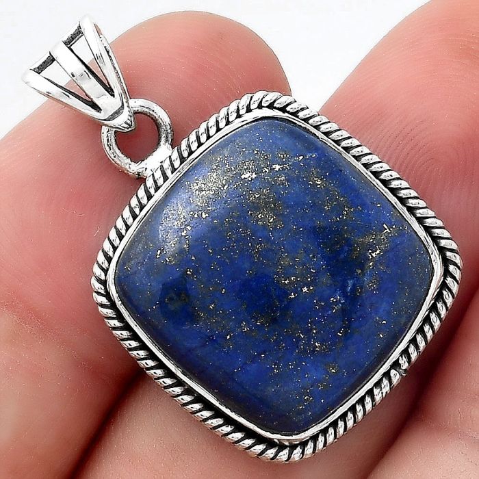 Natural Lapis - Afghanistan Pendant SDP94708 P-1056, 17x18 mm