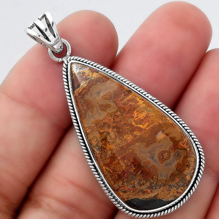 Natural Rare Cady Mountain Agate Pendant SDP94784 P-1056, 19x35 mm