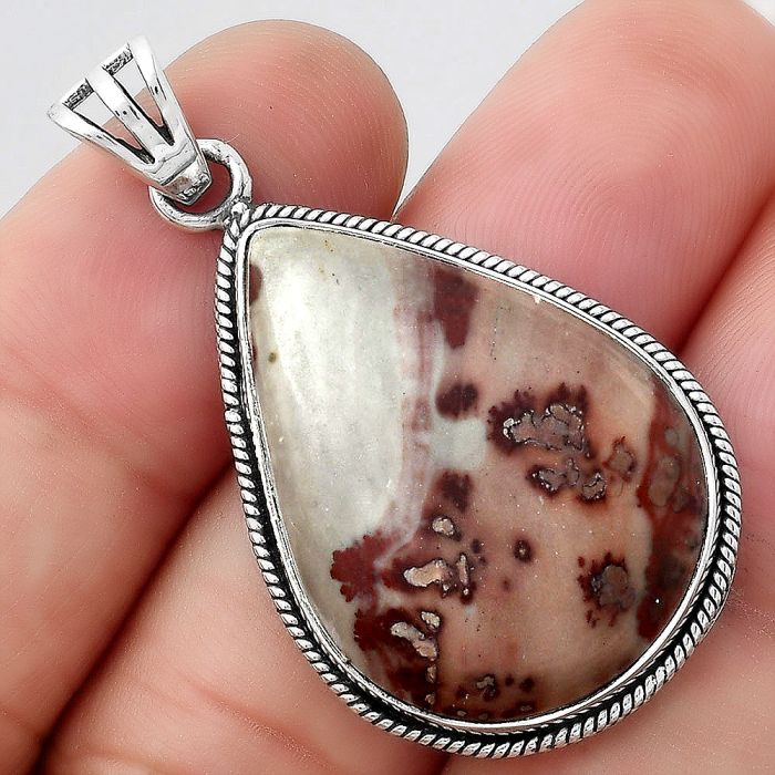 Natural Coffee Bean Jasper Pendant SDP94867 P-1056, 21x29 mm