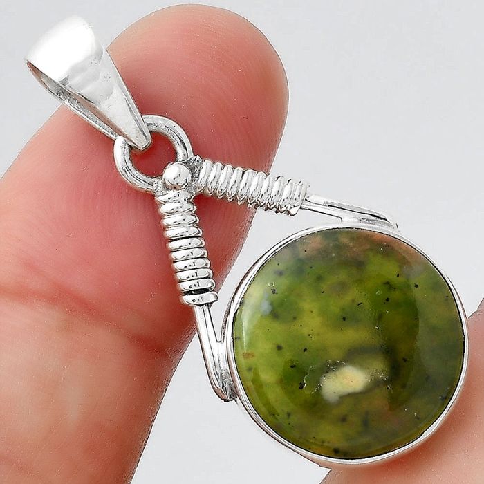 Natural Chrome Chalcedony Pendant SDP95071 P-1600, 16x16 mm