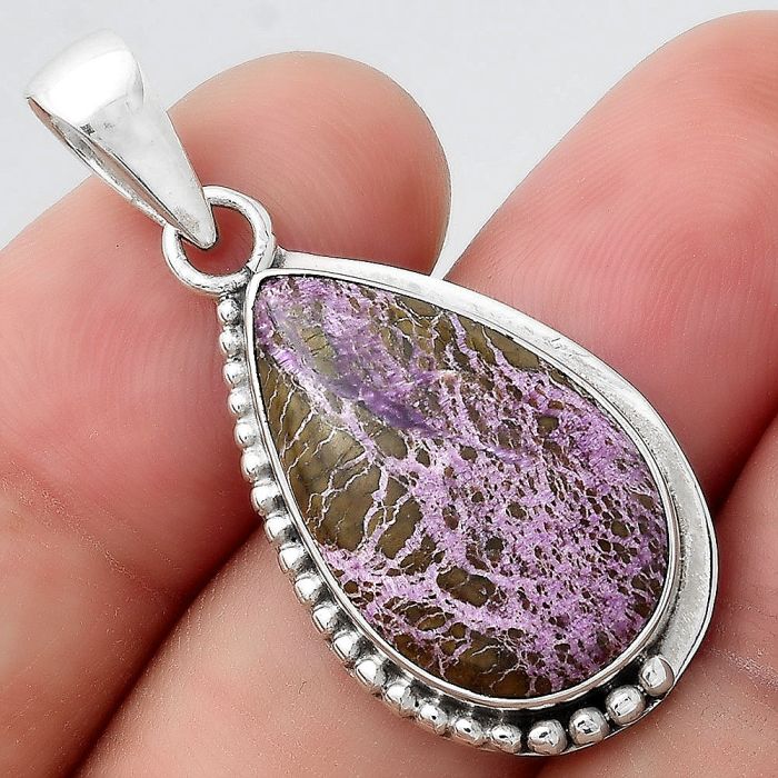 Natural Purpurite - South Africa Pendant SDP95326 P-1326, 14x22 mm