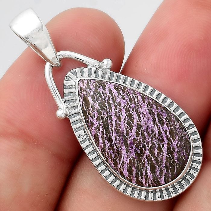 Natural Purpurite - South Africa Pendant SDP95521 P-1367, 12x21 mm