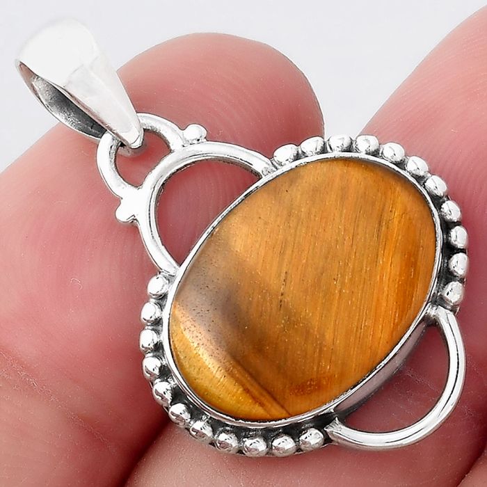 Natural Tiger Eye - Africa Pendant SDP95980 P-1639, 12x17 mm