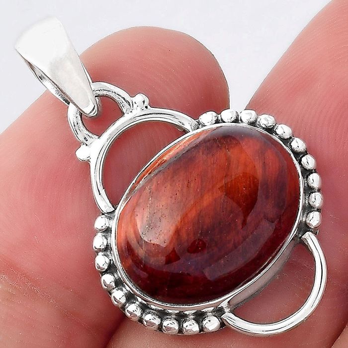 Natural Red Tiger Eye Pendant SDP95981 P-1639, 12x16 mm