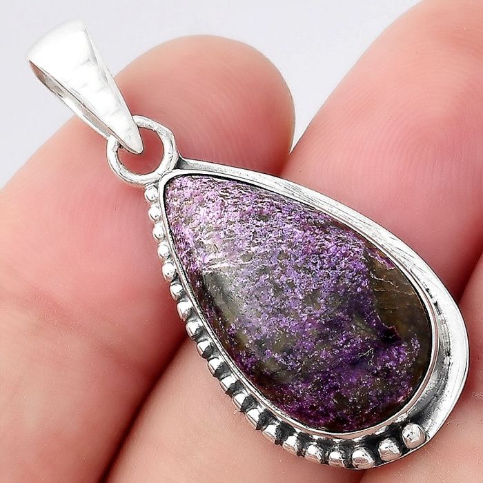 Natural Purpurite - South Africa Pendant SDP96249 P-1326, 13x23 mm