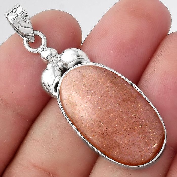 Natural Sunstone - Namibia Pendant SDP96317 P-1694, 15x27 mm