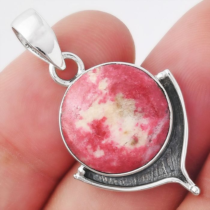 Natural Pink Thulite - Norway Pendant SDP96419 P-1393, 15x15 mm