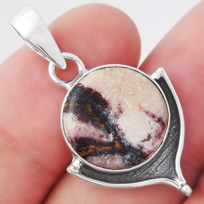 Natural Indian Blanket Jasper Pendant SDP96435 P-1393, 14x14 mm