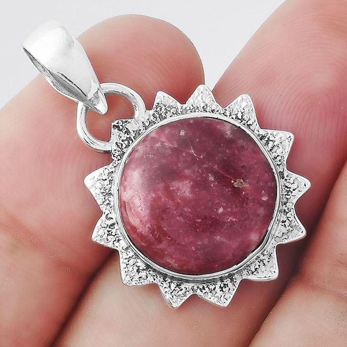 Natural Pink Thulite - Norway Pendant SDP96483 P-1205, 15x15 mm