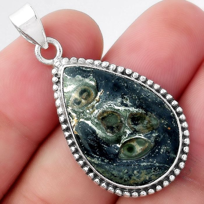 Natural Star Galaxy Jasper Pendant SDP96544 P-1052, 17x26 mm