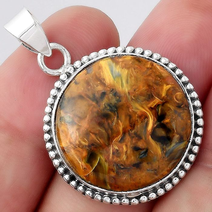 Natural Pietersite - Namibia Pendant SDP96562 P-1052, 22x22 mm