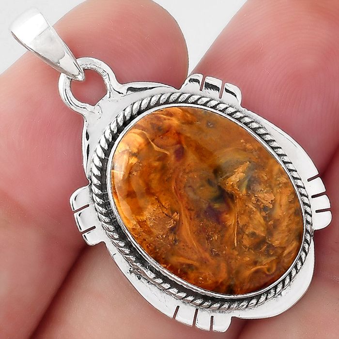 Natural Pietersite - Namibia Pendant SDP96702 P-1463, 15x20 mm