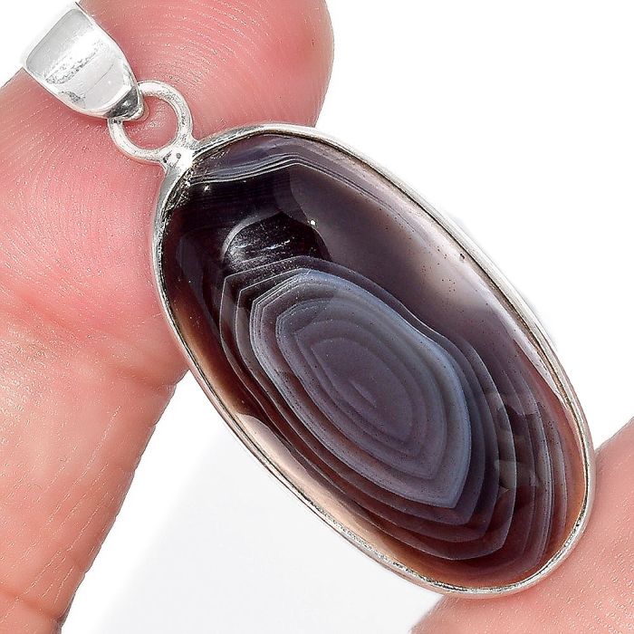 Natural Banded Onyx Pendant SDP97946 P-1001, 15x30 mm