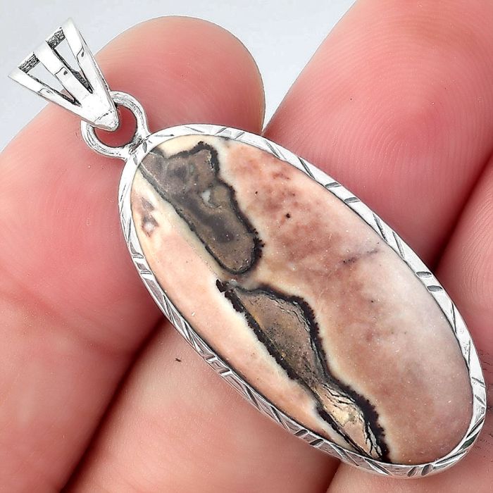 Natural Coffee Bean Jasper Pendant SDP98006 P-1079, 14x30 mm