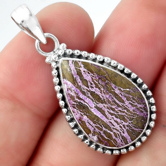 Natural Purpurite - South Africa Pendant SDP99361 P-1052, 14x22 mm