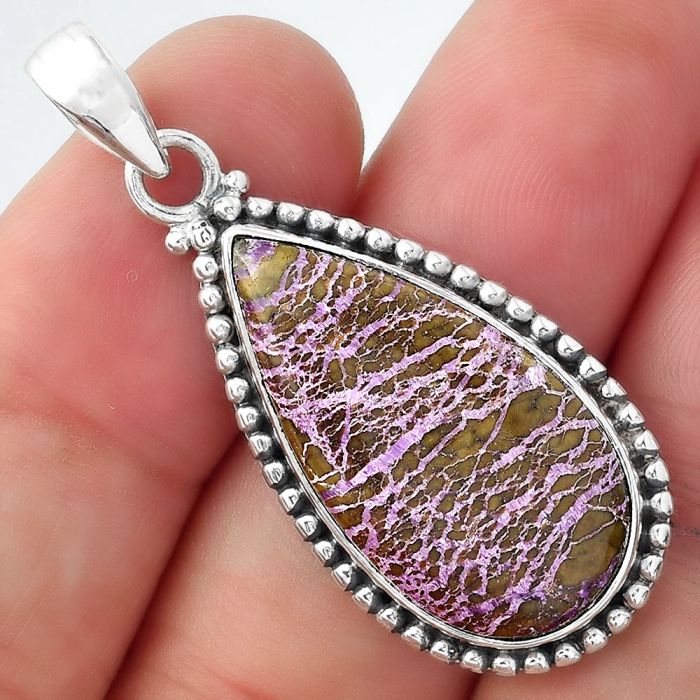 Natural Purpurite - South Africa Pendant SDP99370 P-1052, 14x27 mm