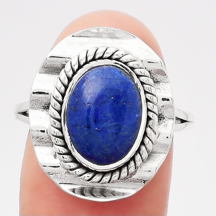 Natural Lapis - Afghanistan Ring size-8.5 SDR114466 R-1212, 9x12 mm