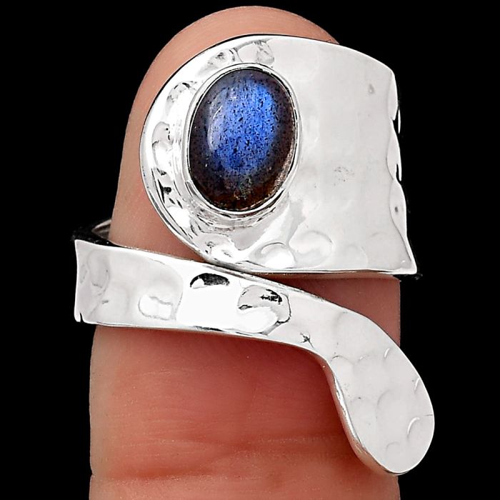 Blue Labradorite - Madagascar Ring size-6.5 SDR114836 R-1374, 6x8 mm