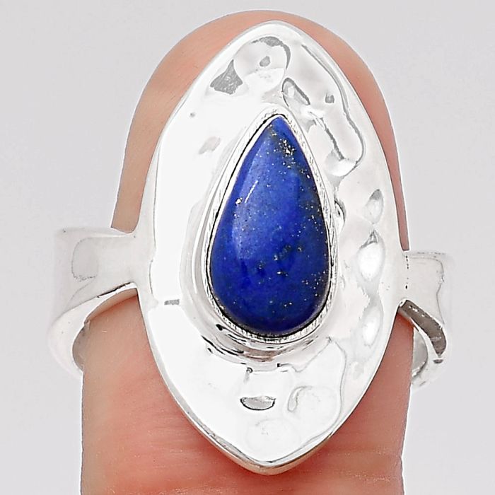 Natural Lapis - Afghanistan Ring size-7 SDR114860 R-1376, 7x12 mm