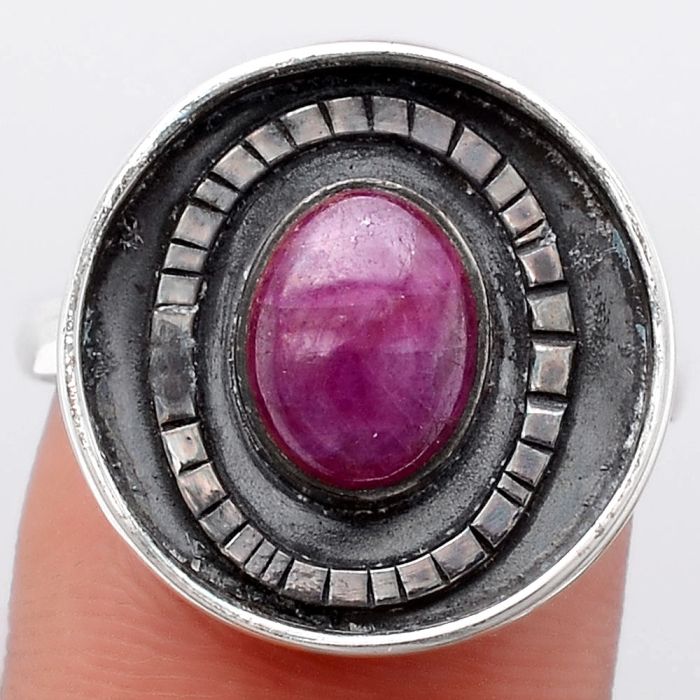 Natural Genuine Ruby Ring size-9.5 SDR116770 R-1080, 8x10 mm