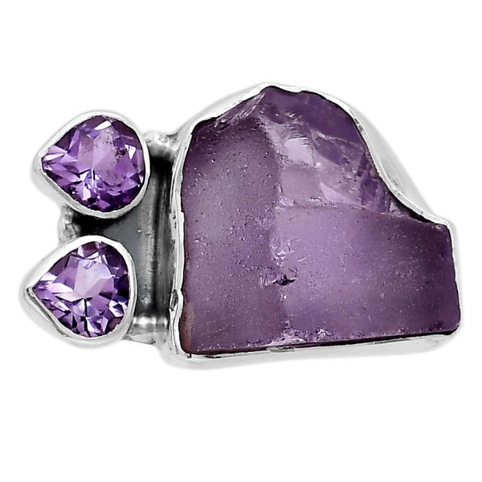 Natural Amethyst Rough - Brazil Ring size-7 SDR118280 R-1122, 13x14 mm