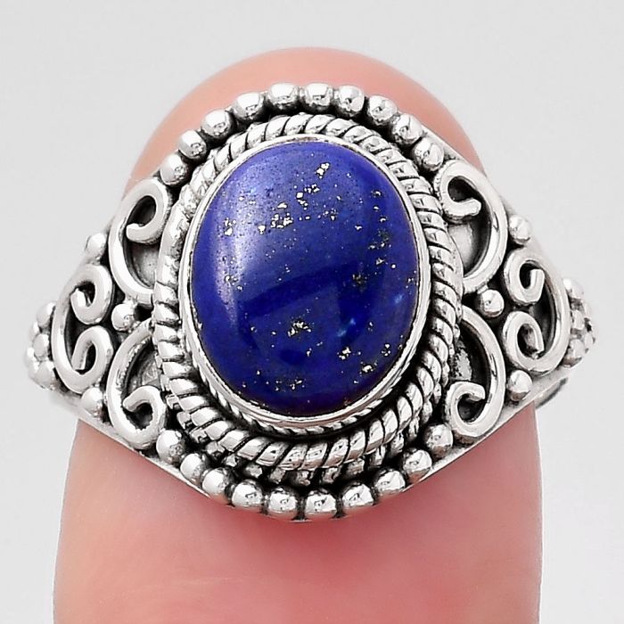 Natural Lapis - Afghanistan Ring size-7 SDR118413 R-1355, 8x10 mm