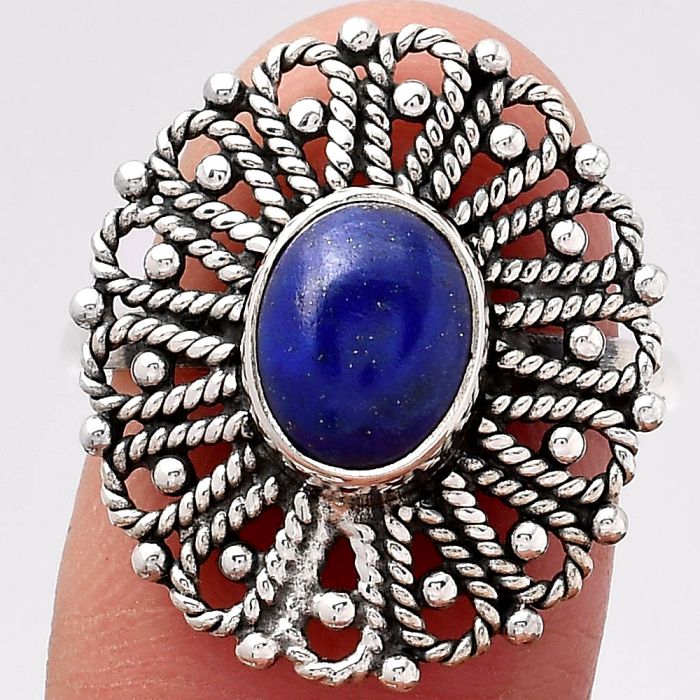 Natural Lapis - Afghanistan Ring size-7 SDR118552 R-1527, 7x9 mm