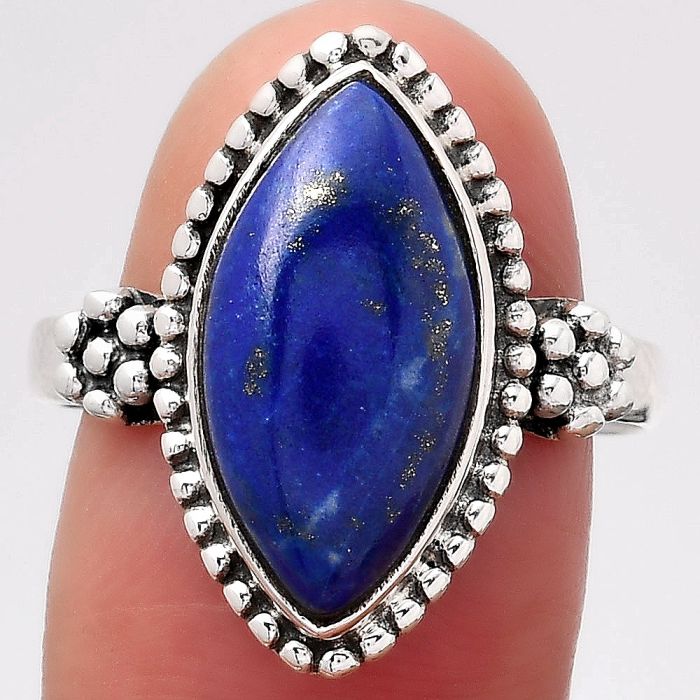 Natural Lapis - Afghanistan Ring size-9.5 SDR119165 R-1071, 9x18 mm