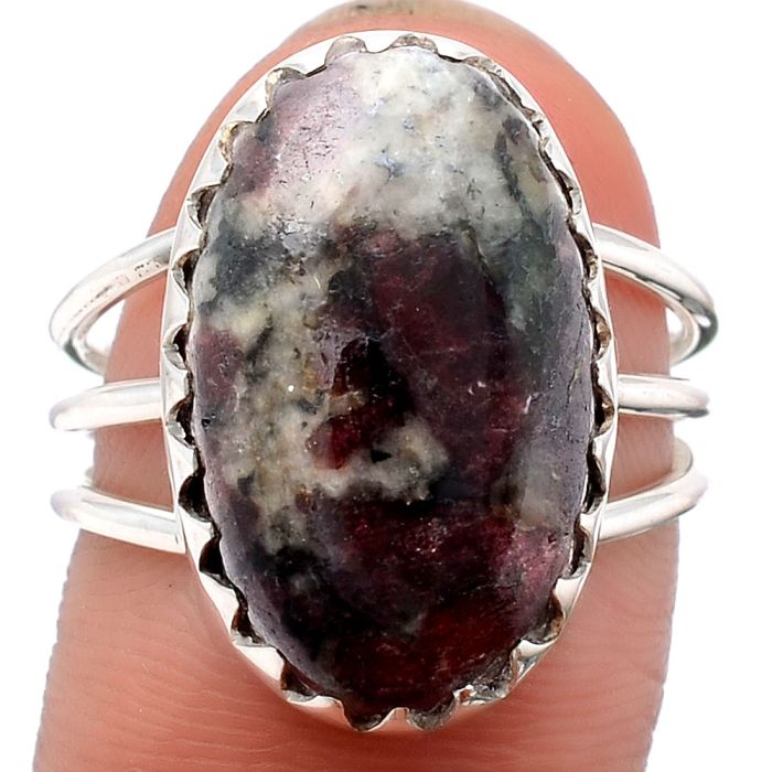 Natural Russian Eudialyte Ring size-8 SDR120503 R-1210, 13x20 mm